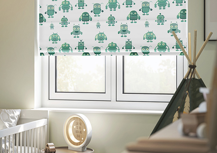 Robo Town, Emerald - Roman Blind - Image 5